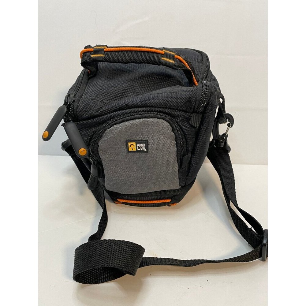 Case Logic padded shoulder camera bag pockets 7" x 5" x 7" black